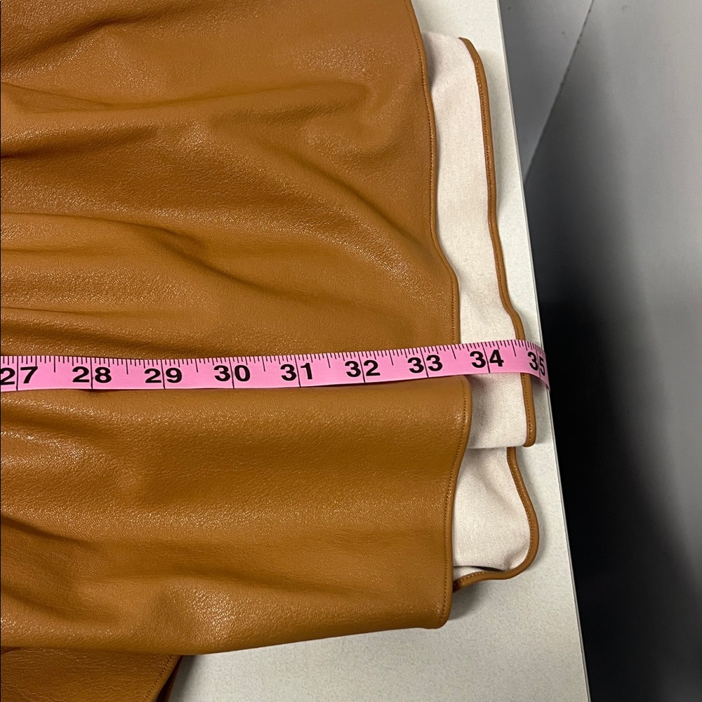 Amanda Uprichard, Connolly Dress, Camel Colored Faux Leather, Size XS - Picture 12 of 12